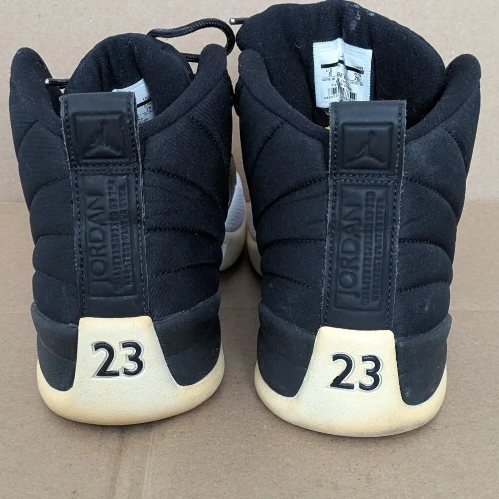 Jordan 12 Retro Shoes Mens Size 8 Flu Game 130690-004 Basketball Sneakers